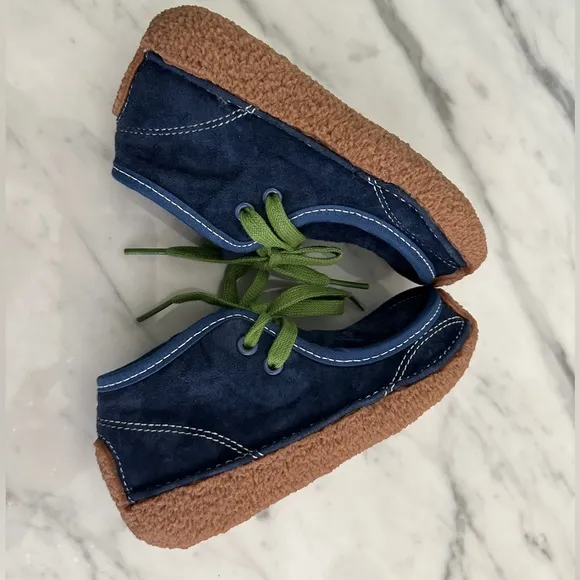 Morgan &amp; Milo Chukka Blue Suede Boots 7.5