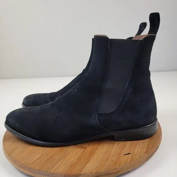 MSRP $325 ORO Los Angeles Classic Black Chelsea Boots Made in Spain Men's 11