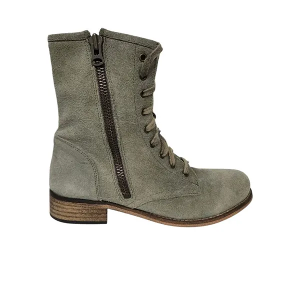 Mtng Original Olive Green Suede Combat Boots 9-9.5