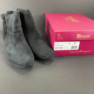 Munro | Women’s Shoes Alfie Black Suede Boots 9
