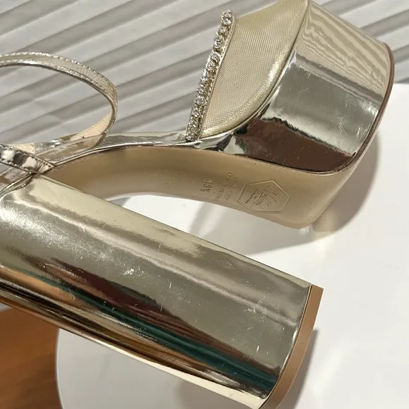 🌹NALEBE🌹 Reflections Stellar Crystal Embellished Platform Pump Size: 38.5