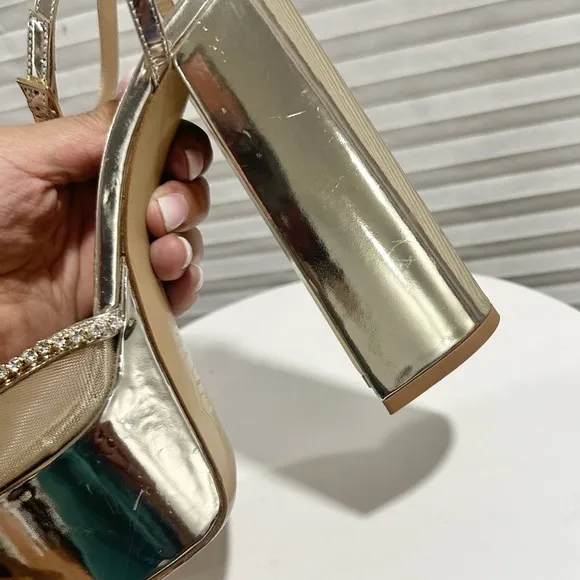 🌹NALEBE🌹 Reflections Stellar Crystal Embellished Platform Pump Size: 38.5