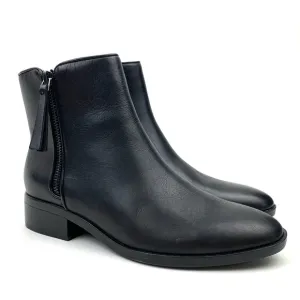 Naturalizer Ankle Boots Robyn Black Leather Classic Sleek Bootie Comfort Size 6