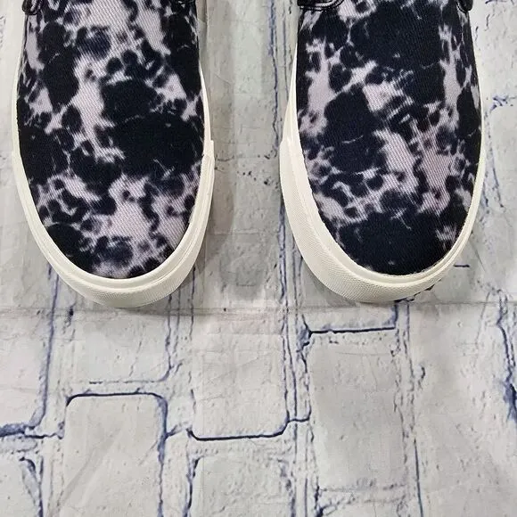 Nautica MENS SIZE 9 Candler Slip On Shoes Sneakers Black Tie Dye