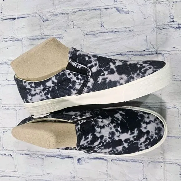 Nautica MENS SIZE 9 Candler Slip On Shoes Sneakers Black Tie Dye