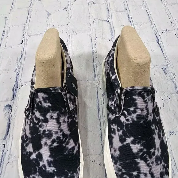 Nautica MENS SIZE 9 Candler Slip On Shoes Sneakers Black Tie Dye