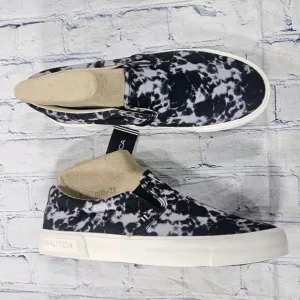 Nautica MENS SIZE 9 Candler Slip On Shoes Sneakers Black Tie Dye