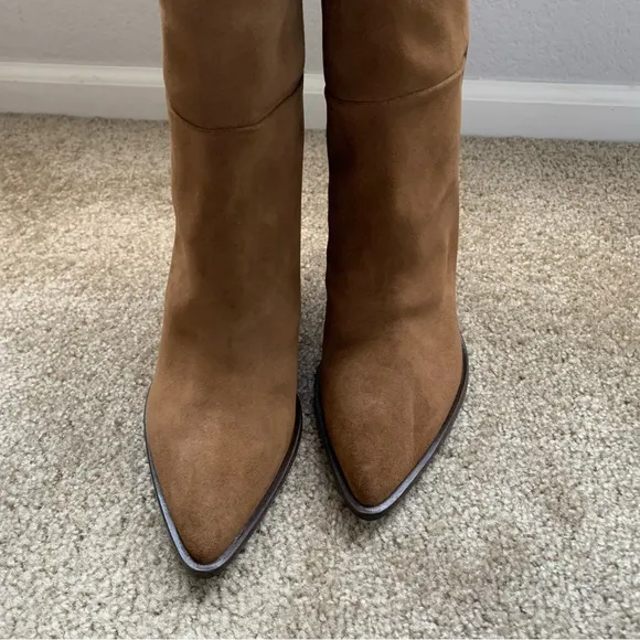 New $169 Zara Split Suede Heeled Boots 2006/910 Blogger’s Fav Size 11