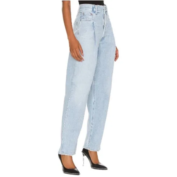New! AGOLDE High Rise FoldWaistband Jeans‎ Denim Sz 25 $258