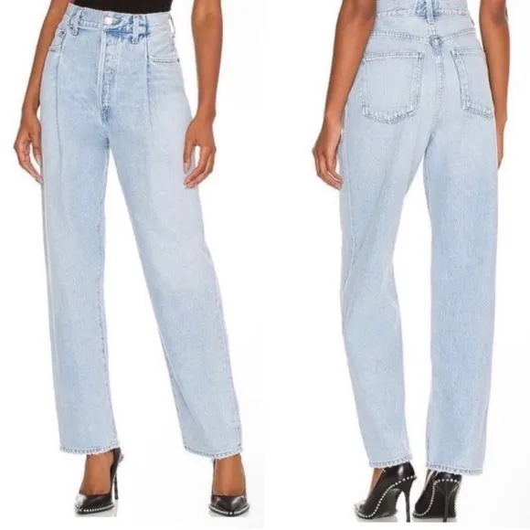 New! AGOLDE High Rise FoldWaistband Jeans‎ Denim Sz 25 $258