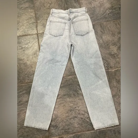 New! AGOLDE High Rise FoldWaistband Jeans‎ Denim Sz 25 $258