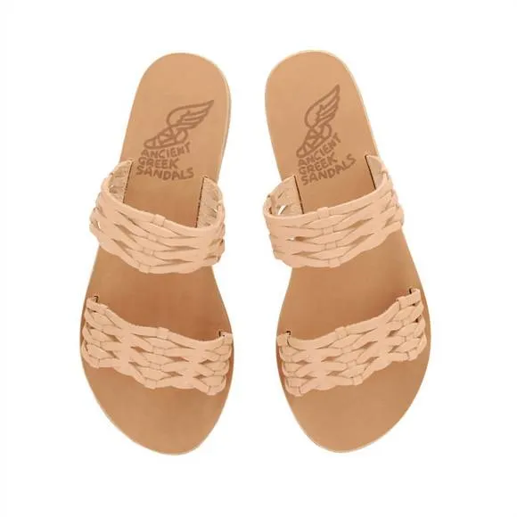 NEW ANCIENT GREEK SANDALS women's melia woven vachetta sandals in natural