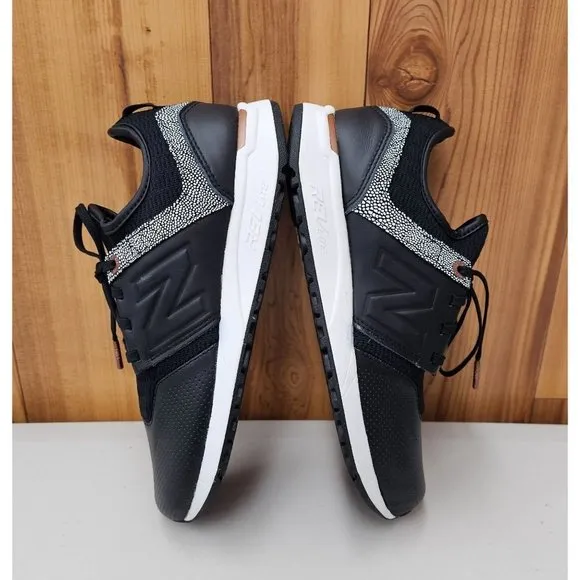 New Balance 247 Black Leather Women's Running Shoes Size 7.5