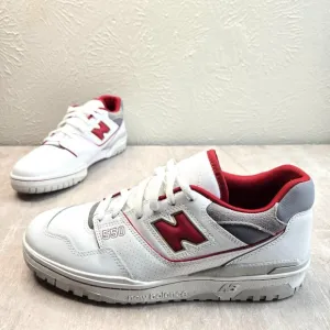New Balance Boston College 550 Sneakers Mens 10.5 White Red Sporty Low Top Shoes