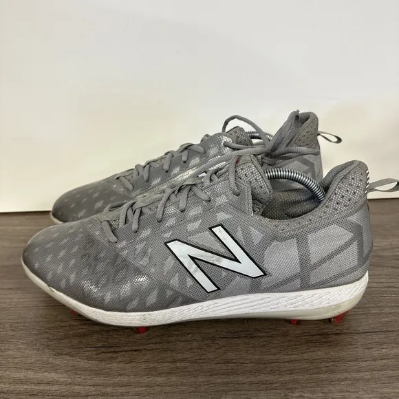 New Balance Mens Size 13 US Gray Low-Cut TPU Baseball Cleat Shoes COMPTG1