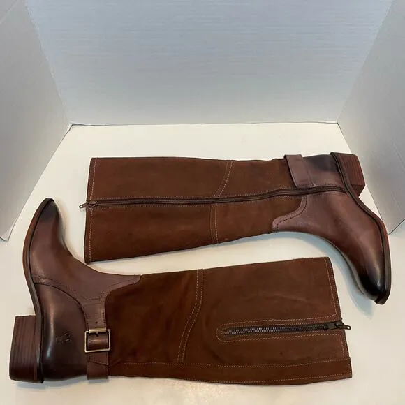 NEW BEDSTU Charity Tall Boots Brown Suede Womens Size 7