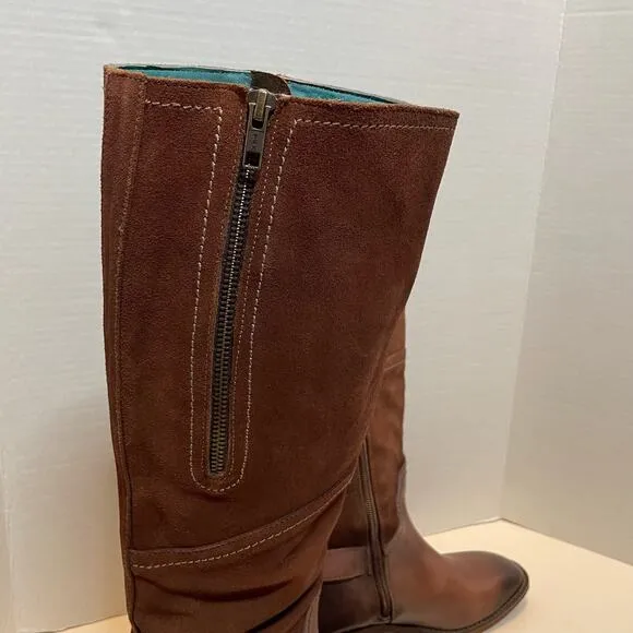 NEW BEDSTU Charity Tall Boots Brown Suede Womens Size 7