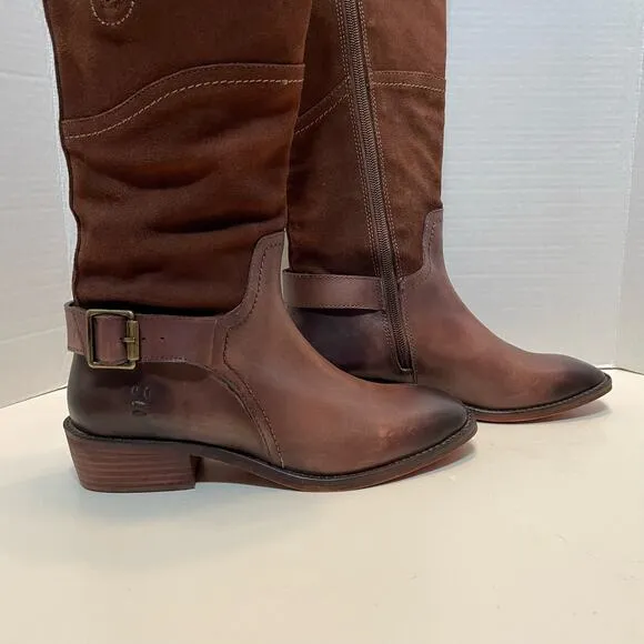 NEW BEDSTU Charity Tall Boots Brown Suede Womens Size 7