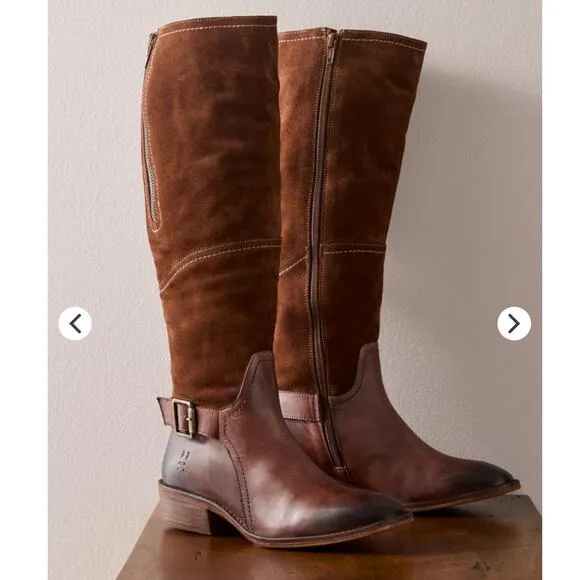 NEW BEDSTU Charity Tall Boots Brown Suede Womens Size 7