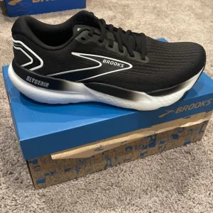 New Brooks Glycerin GTS 21 Black White Running Shoes 1104201D-090 Mens Size 9.5D