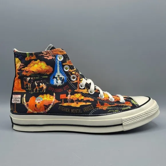 New Converse Chuck 70 Hi Tops TWISTED RESORT UFO Crash Site Rare Women's Shoes