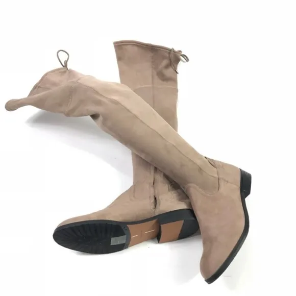 New! Dolce Vita Tan Suede Over the Knee Boots Sz 9