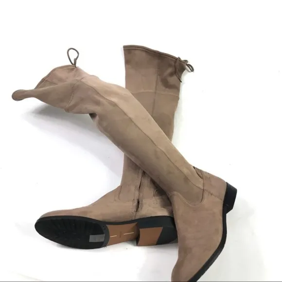 New! Dolce Vita Tan Suede Over the Knee Boots Sz 9