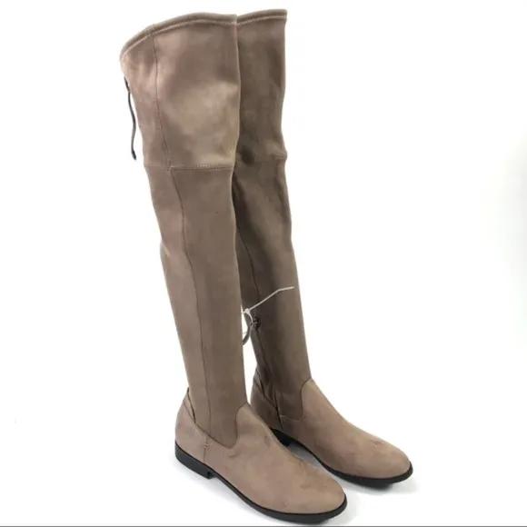 New! Dolce Vita Tan Suede Over the Knee Boots Sz 9