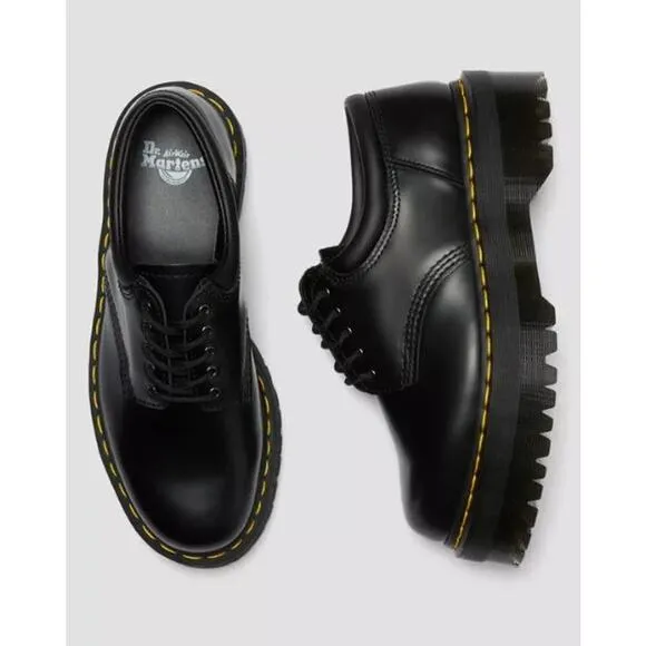 NEW Dr. Martens 8053 Leather Platform Chunky Casual Shoes Black Women's Size 6