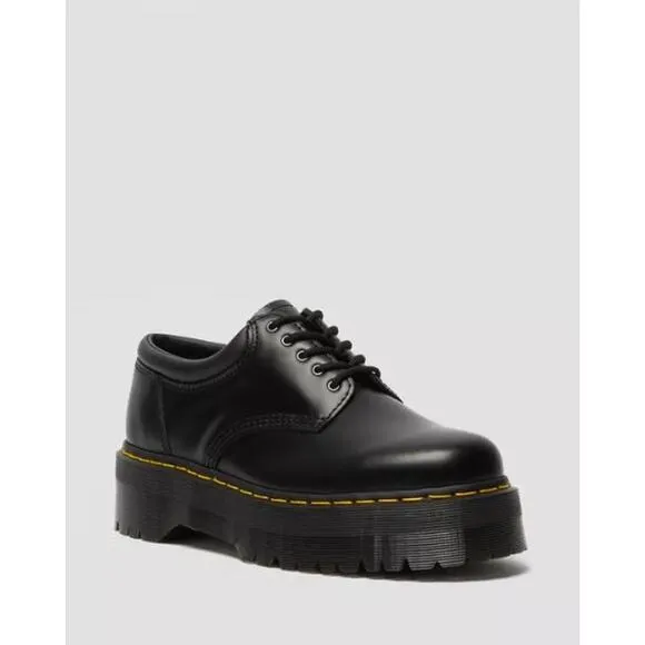 NEW Dr. Martens 8053 Leather Platform Chunky Casual Shoes Black Women's Size 6