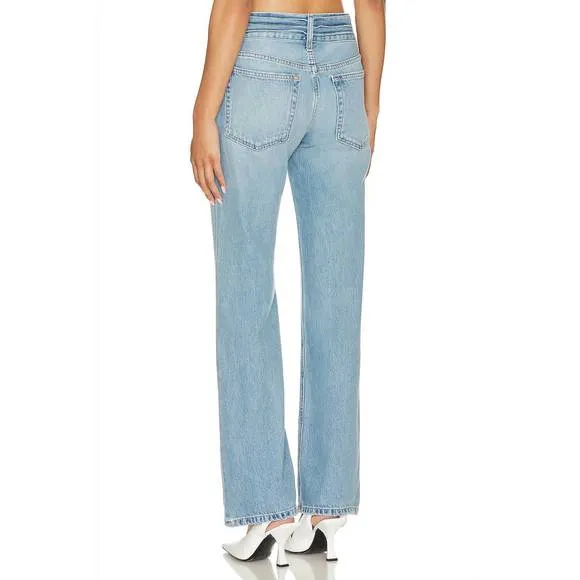 NEW ETICA bianca banded bootcut jeans in saladita