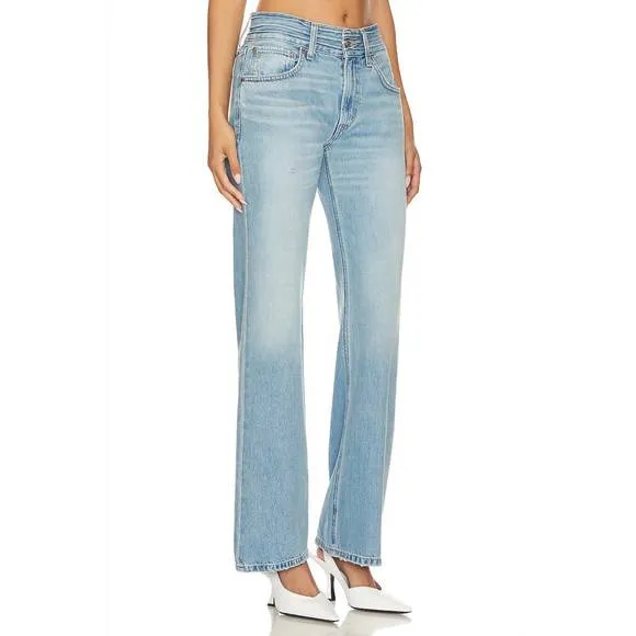 NEW ETICA bianca banded bootcut jeans in saladita