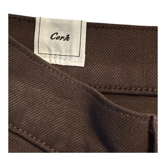 NEW Frank &amp; Eileen Cork Straight Leg Jeans Chocolate Brown Denim Size 6 (28) NWT