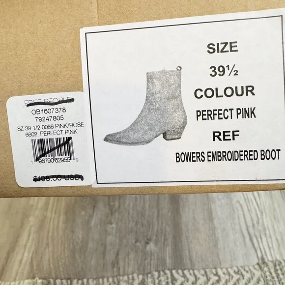 NEW Free People Bowers Embroidered Boots