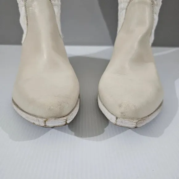 NEW Free People Bren Slouch Knee High Boot Ecru Cream White EU 39.5