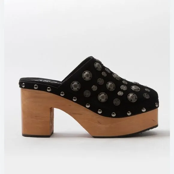 New Free People Claudia Size Black Coin Platform Clog size 38 (US 7.5)