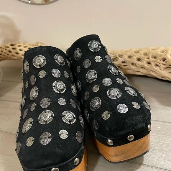 New Free People Claudia Size Black Coin Platform Clog size 38 (US 7.5)