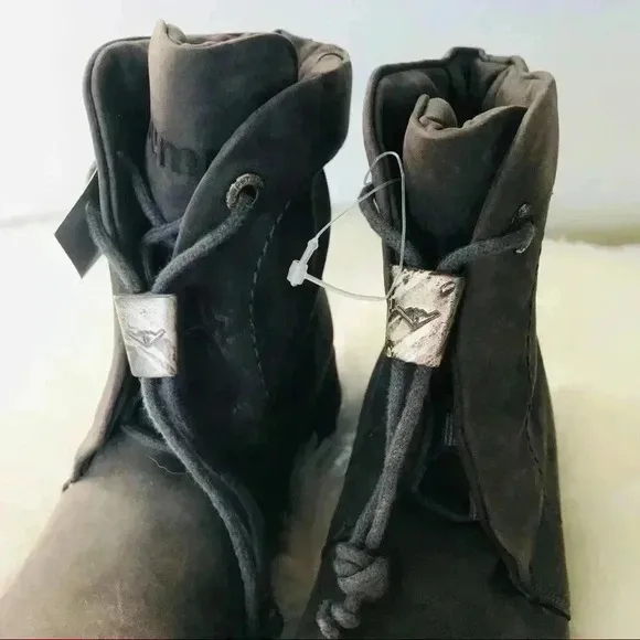 New Giugiaro Bumper Leather Italy Boots Shoes