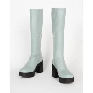 NEW INTENTIONALLY BLANK marz vegan platform boot in sky blue