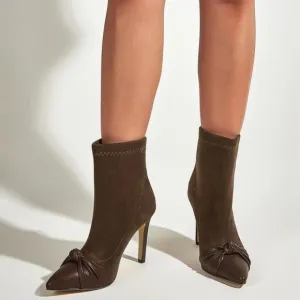 NEW INVENTORY 🔥🍂Knot Detail Back Zipper Classic Boots🍂🔥