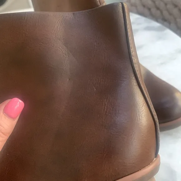 NEW KORK-EASE DESTINY Stacked 3” HEEL ANKLE BOOTS Classic Brown WOMEN'S SIZE 6.5