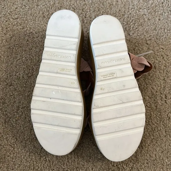 NEW! Lucky Brand Pink Platform Wedge Sandal - Size 8.5