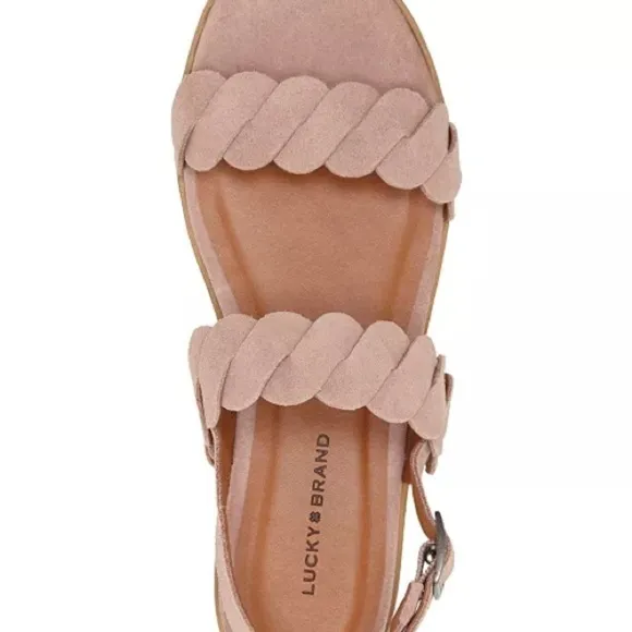 NEW! Lucky Brand Pink Platform Wedge Sandal - Size 8.5