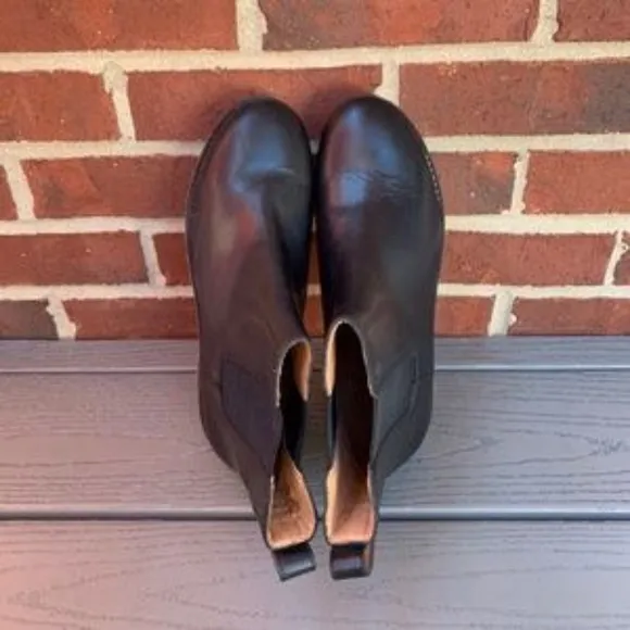 New Madewell The Ivy Chelsea Black Leather Boots