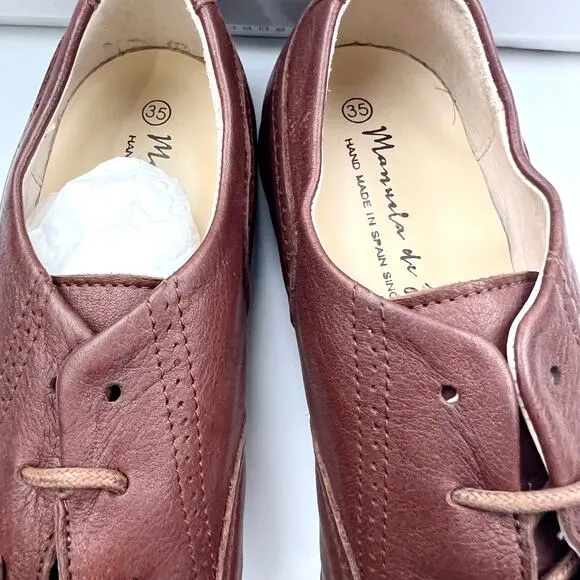 NEW Manuela de Juan British Lace Up Shoes