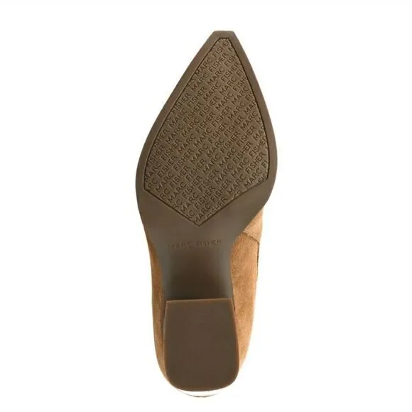 New Marc Fisher Women’s Ankle Boots sz 11 Madden Suede bootie brown tan western