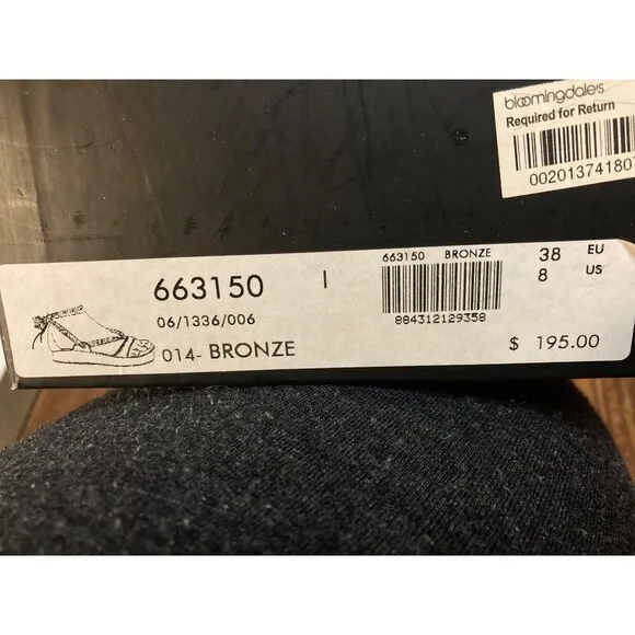 New Marc Jacobs Metallic Gladiator Sandals - Size 8 US - In Box