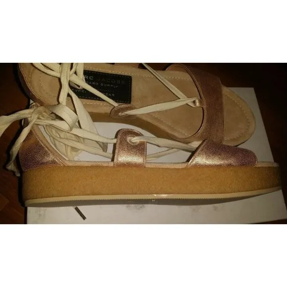 New Marc Jacobs Metallic Gladiator Sandals - Size 9.5 US - In Box