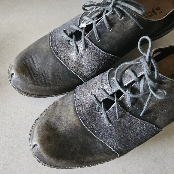 NEW! NAOT Women's Leather Besalu Voyage Lace Up Wedge Oxford Pump Heel 40=9/9.5.