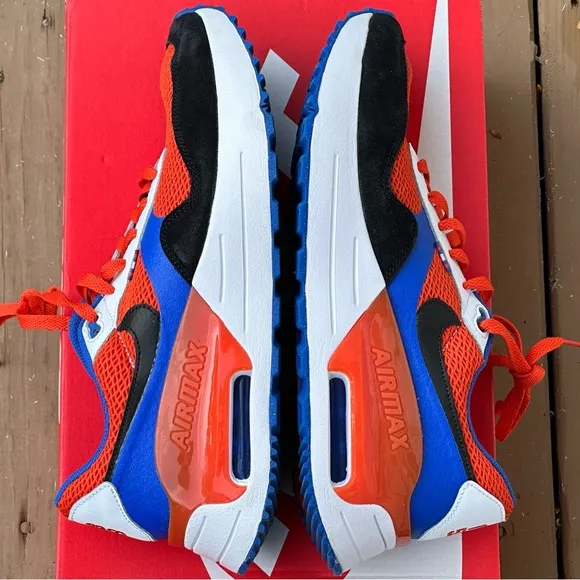NEW Nike Air Max Florida Orange Blue Casual Sneaker - Size Mens 10 | Womens 11.5
